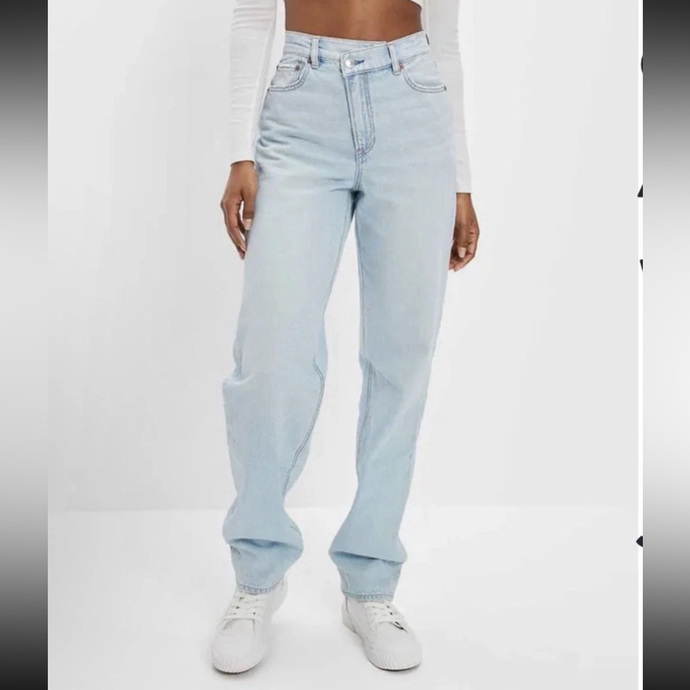 American Eagle AE Strigid Highest Waist Crossover Baggy Straight Jeans 4